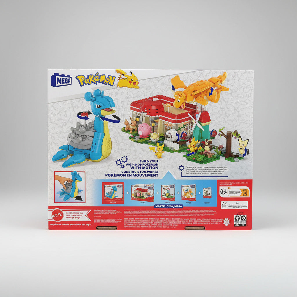 MEGA Pokemon Lapras Building Toy Kit with Action Figure (527 Pieces)