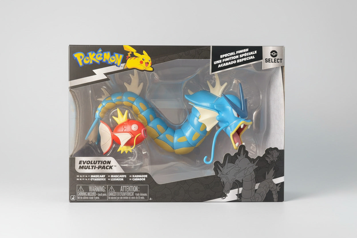 Pokemon Select Evolution Pack - Features 2-Inch Magikarp and 12-Inch Gyarados Battle Figures with Exclusive Finish