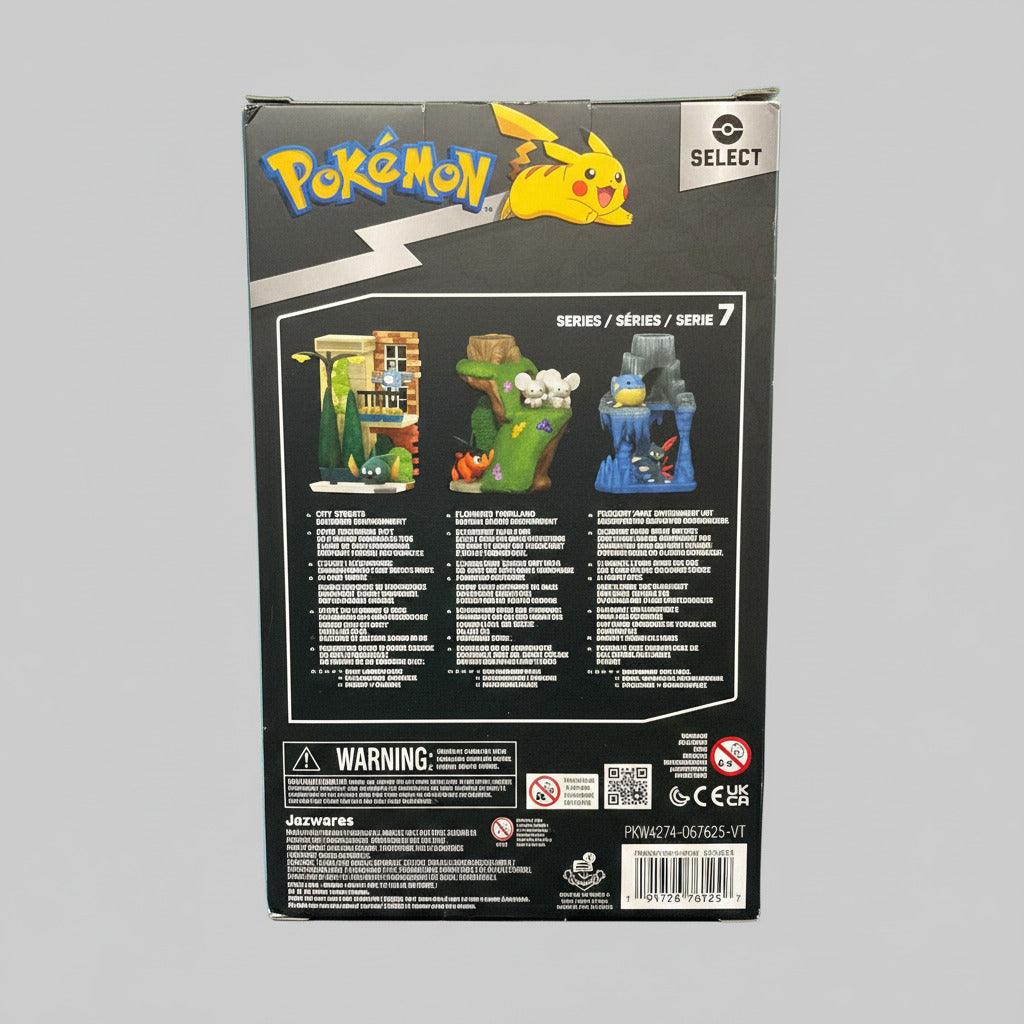 Pokemon Pkw Flowery Farmland Environment - 6 inch Multi-Level Display Set with Two 2 inch Battle Figures