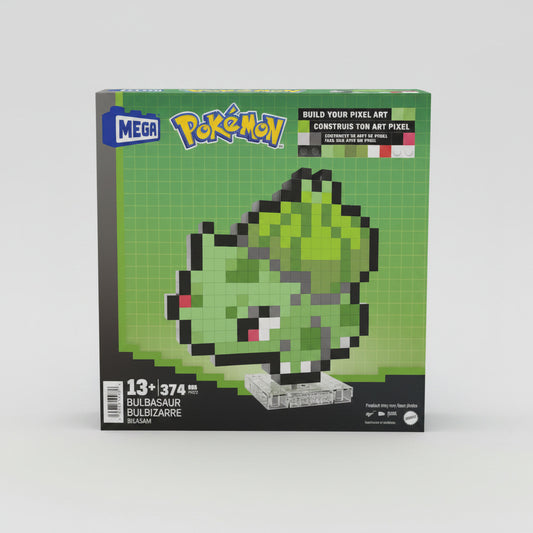 MEGA Pokémon Bulbasaur Building Toy Kit (374 Pieces) Retro Set for Collectors
