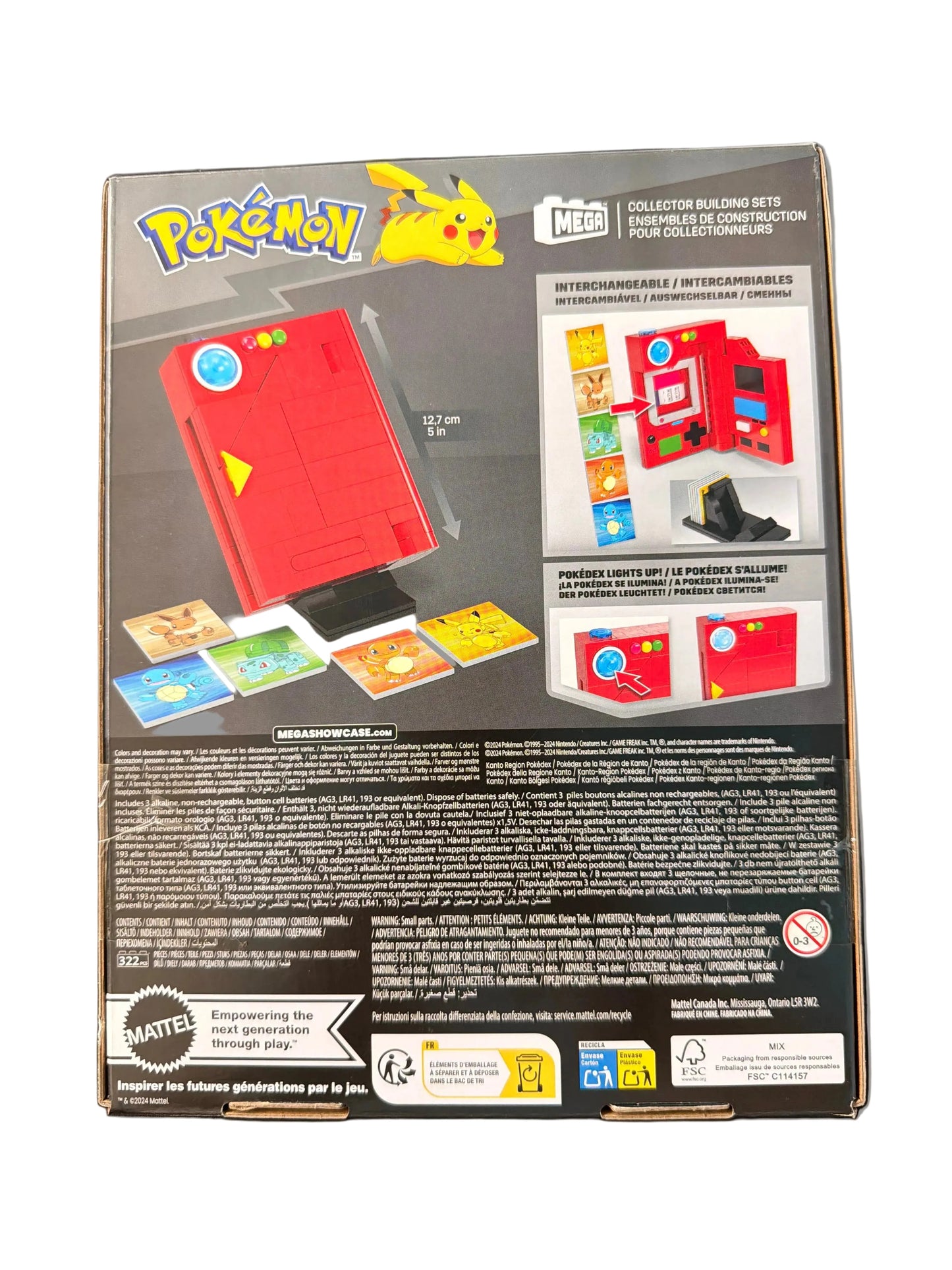 MEGA Pokémon Kanto Region Pokédex Building Kit (322Pieces)