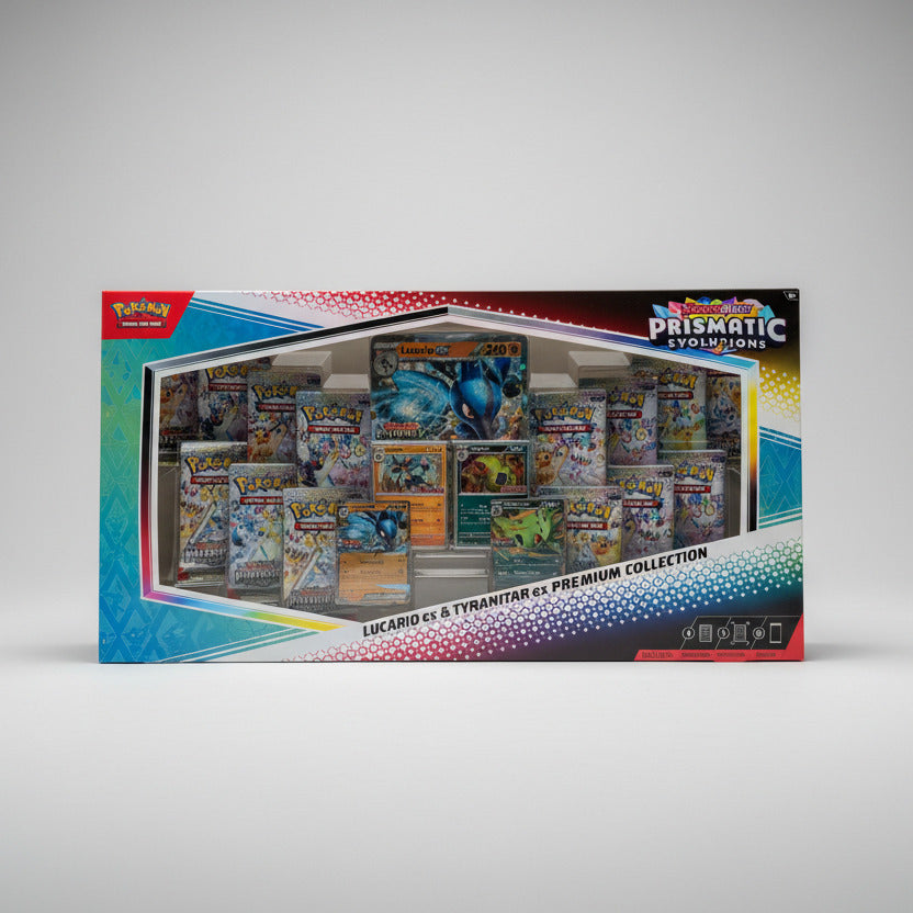 Pokemon TCG: Prismatic Evolutions Lucario ex & Tyranitar ex Premium Collection