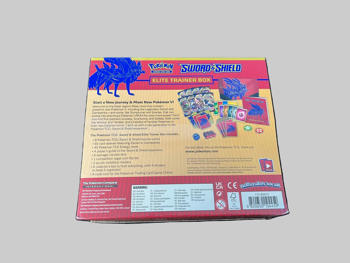 Pokemon TCG: Sword & Shield Elite Trainer Box [Zacian & Zamazenta]